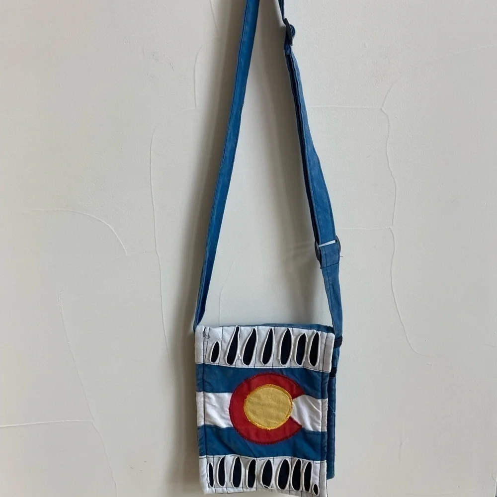 Colorado Flag Themed small to medium sized shoulder bag by Rising International.